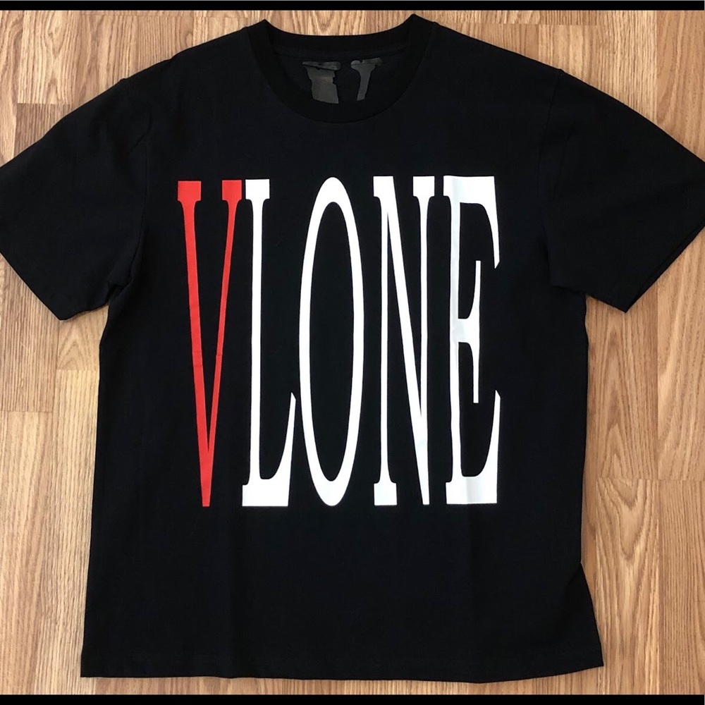 VLONE Black Red Staple Tee Shirt